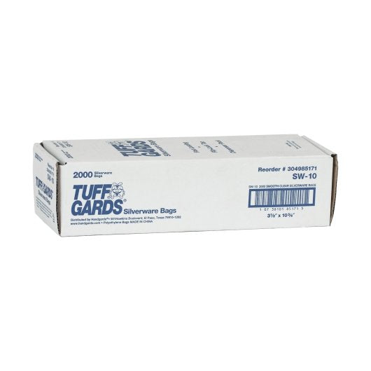 Tuffgards High Density 3.5 Inch X 10.75 Inch Flat Pack Silverware Bag, 1 x 2000 x 2000 each Case - GS1 closed shipping case image