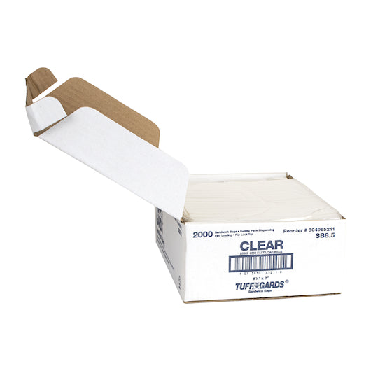 Tuffgards 6.5"X7" Sandwich Bag, 10 x 200 x 200 each Case - GS1 open-case image