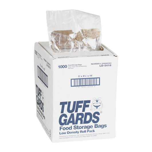 Bag Food Storage 5 Inch X 4.5 Inch X 18 Inch .6 Mil Low Density Roll Pack Easy Tear Clear Food Storage Bag, 1 x 1000 x - GS1 open-case image