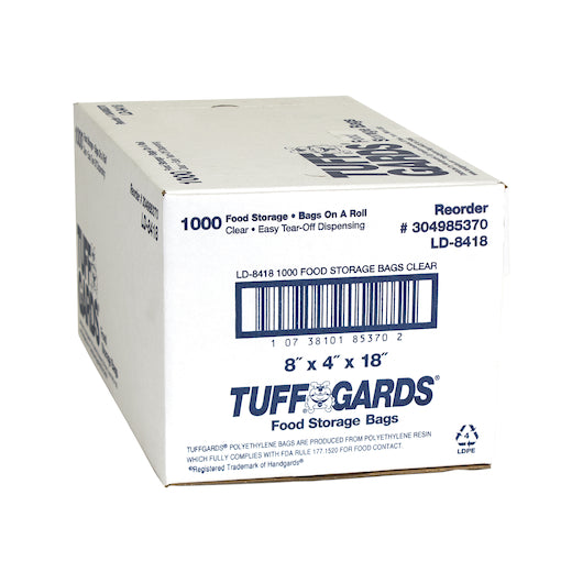 Handgards Low Density BAG LOW DENSITY POLY ROLL PACK 8X4X18 1.2ML., 2 x 500 x 500 each Case - DOT product image 2