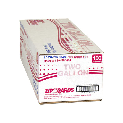 Zipgards ZIPGARD FREEZER BAG TWO GALLON 2.7MIL, 1 x 100 x 100 each Case - GS1 closed shipping case image
