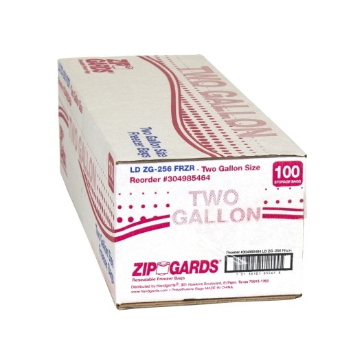 Zipgards ZIPGARD FREEZER BAG TWO GALLON 2.7MIL, 1 x 100 x 100 each Case - GS1 closed shipping case image