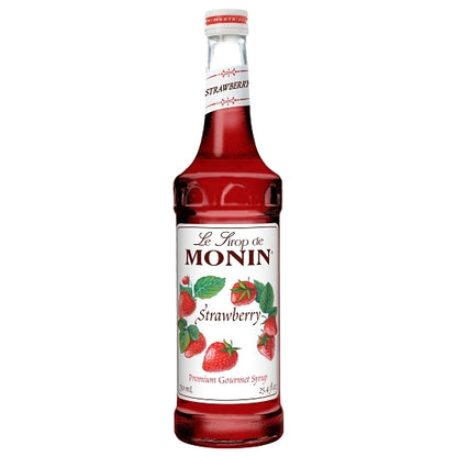 Glass Strawberry Flavor Syrup, Glass, 12 x 750 ML Case - Condiments & Sauces