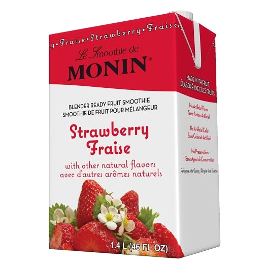 Monin Strawberry Smoothie, 6 x 46 fl oz Case - Beverages