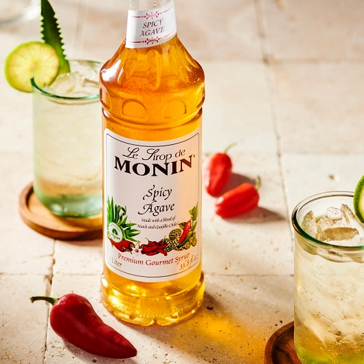 Monin Spicy Agave Syrup, 4 x 1 LT Case - Beverages - image 2