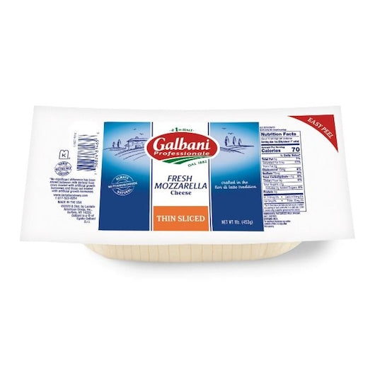 Galbani FRESH MOZZARELLA THIN SLICED LOG, 6 x 16 oz Case - DOT product image 5