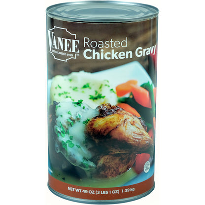 Vanee Roasted Chicken Gravy, 12 x 49 oz Case - GS1 inner-pack image
