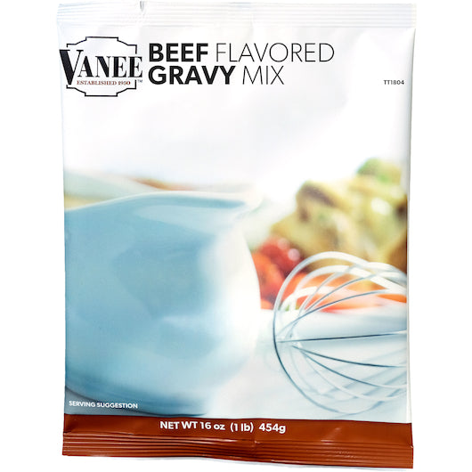 Vanee Beef Flavored Gravy Mix, 8 x 16 oz Case - GS1 inner-pack image