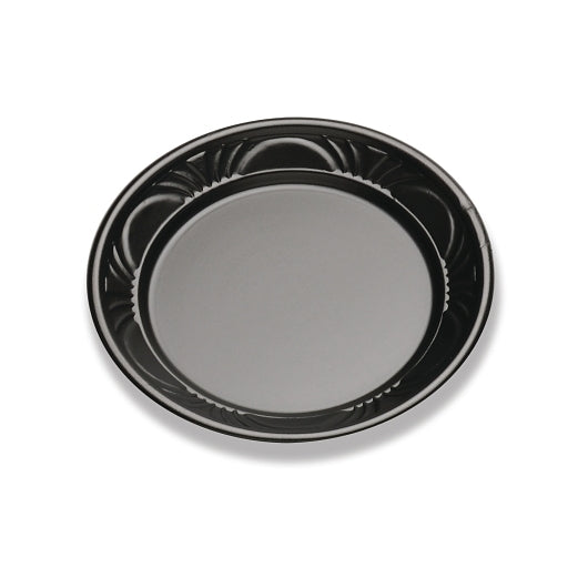 D and W 6 Inch Black Pearl Plate, 8 x 125 x 125 each Case - Food Containers & Lids