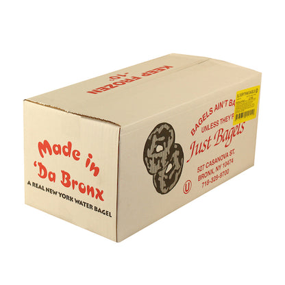 Just Bagels 4 Ounce Sliced Everything Bagel, 8 x 6 each Case - DOT product image 3
