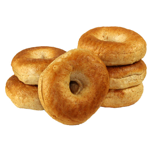 Just Bagels Sliced Whole Wheat Bagels, 8 x 6 each Case - Breads, Rolls & Buns