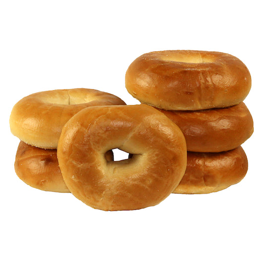 Just Bagels Unsliced Plain Bagel, 8 x 10 x 6 each Case - Breads, Rolls & Buns