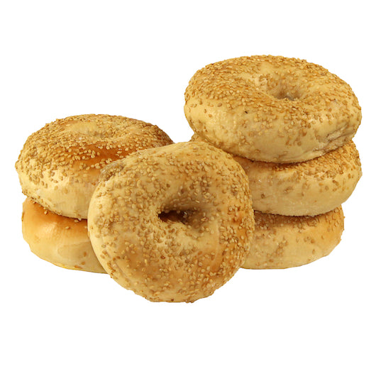 Just Bagels Retail Sesame Bagels, 48 x 4 oz Case - Breads, Rolls & Buns