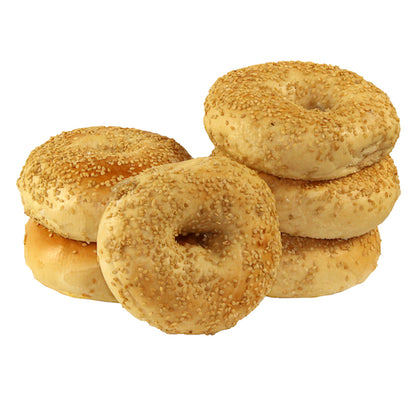 Just Bagels Retail Sesame Bagels, 48 x 4 oz Case - Breads, Rolls & Buns