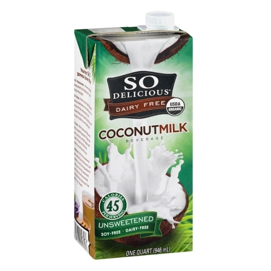 So Delicious Dairy Free Organic Unsweetened Coconut Milk, 12 x 32 fl oz Case - Pantry Ingredients - image 2