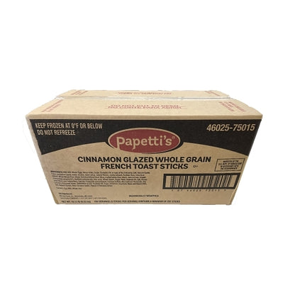 Papetti Individually Wrapped Whole Grain Cinnamon Glaze French Toast Sticks, 1 x 82.214 GR Case - DOT product image 4