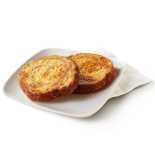 Papetti's Fully Cooked Apple Cinnamon Swirl Round French Toast, 1 x 12.75 lb Case - Breakfast Foods