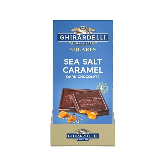 Ghirardelli Dark Chocolate Sea Salt Caramel Squares Bar, 10 x 0.3 lb Case - Candy & Confections - image 2