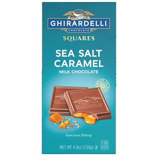 Ghirardelli Milk Chocolate Sea Salt Caramel Squares Bar, 10 x 0.3 lb Case - Candy & Confections - image 2
