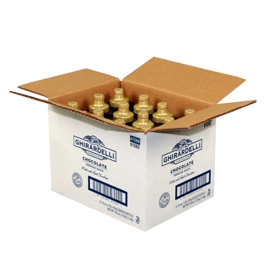 Ghirardelli Squeeze Bottle Black Label Chocolate Sauce, 12 x 16 oz Case - DOT product image 2
