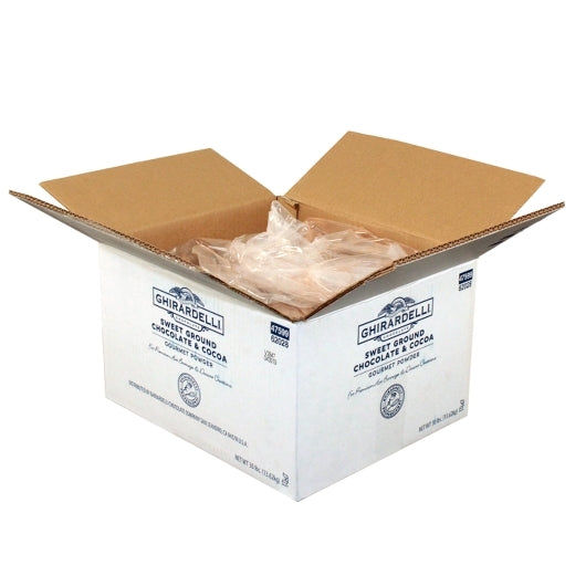 Ghirardelli Sweet Ground Chocolate Cocoa Powder Bulk, 1 x 30 lb Case - Candy & Confections