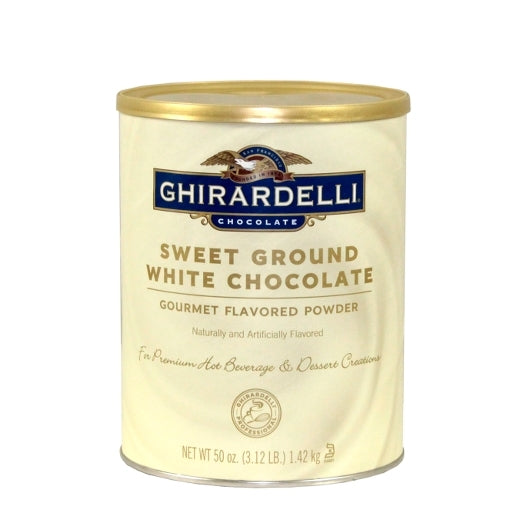 Ghirardelli Sweet Ground White Chocolate Flavor, 6 x 3.12 lb Case - Candy & Confections