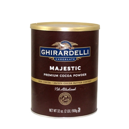 Ghirardelli Majestic 20/22% Premium Cocoa Powder, 6 x 2 lb Case - Candy & Confections