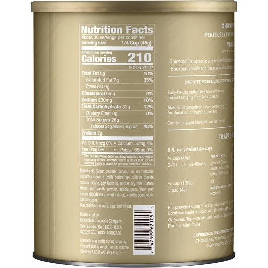 Ghirardelli Vanilla Premium Flavored Powder, 6 x 3 lb Case - DOT product image 4