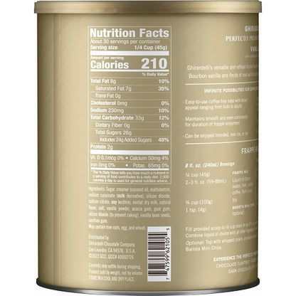 Ghirardelli Vanilla Premium Flavored Powder, 6 x 3 lb Case - DOT product image 4