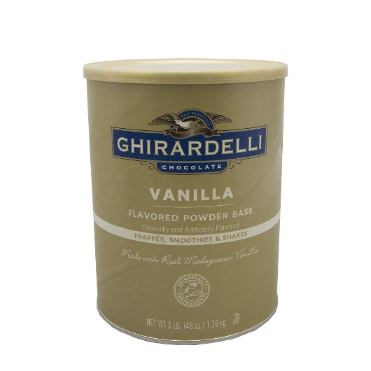 Ghirardelli Vanilla Premium Flavored Powder, 6 x 3 lb Case - Pantry Ingredients