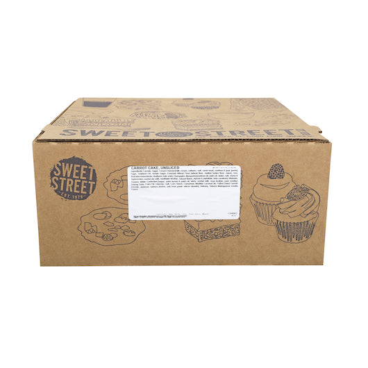 Sweet Street 9 Inch Unsliced Layered Carrot Cake, 4 x 4.5 lb Case - Bakery & Desserts