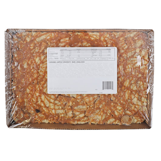 Sweet Street 1/4" Sheet Caramel Apple Granny Bars, 4 x 3.3 lb Case - Fruit & Sides