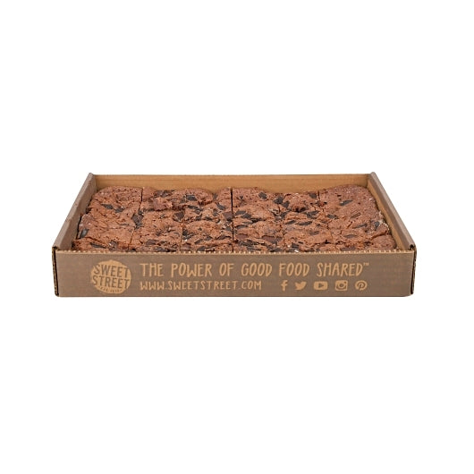 Sweet Street Sliced Chocolate Chunk Brownie, 4 x 2.81 lb Case - Bakery & Desserts