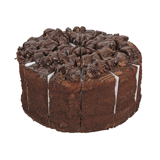 Sweet Street 10 Inch Big 6 Layer Iced Chocolate Cake, 12 Slices per Cake, 2 x 8.3 lb Case - GS1 product shown out of package