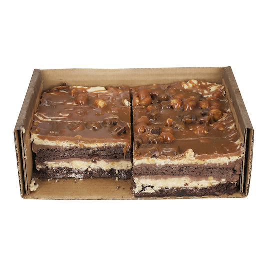 Sweet Street Chocolate Peanut Butter Stack Dessert Bar, 8 x 2.63 lb Case - Bakery & Desserts