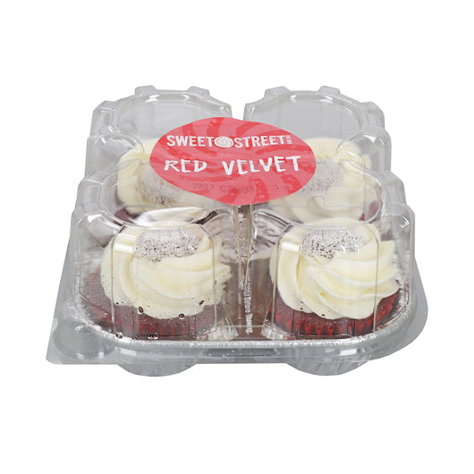 Sweet Street Iced Red Velvet CupCake, 8 x 4 each Case - Bakery & Desserts