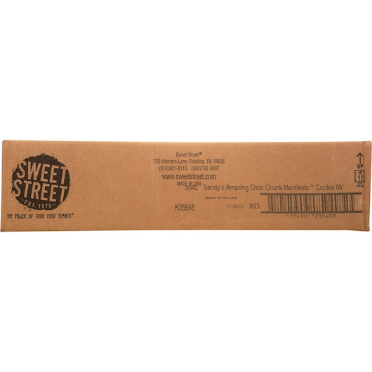Sweet Street Sandy's Amazing, Kosher, Non-GMO, Individually Wrapped, Chocolate Chunk Manifesto Cookie, 48 x 1 each Case - DOT product image 7