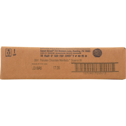 Sweet Street INDIVIDUALLY WRAPPED PERUVIAN CHOCOLATE BROWNIE, 48 x 1 each Case - GS1 closed shipping case image