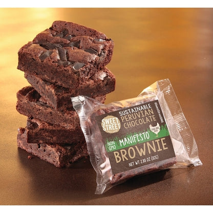 Sweet Street INDIVIDUALLY WRAPPED PERUVIAN CHOCOLATE BROWNIE, 48 x 1 each Case - GS1 raw or uncooked product image