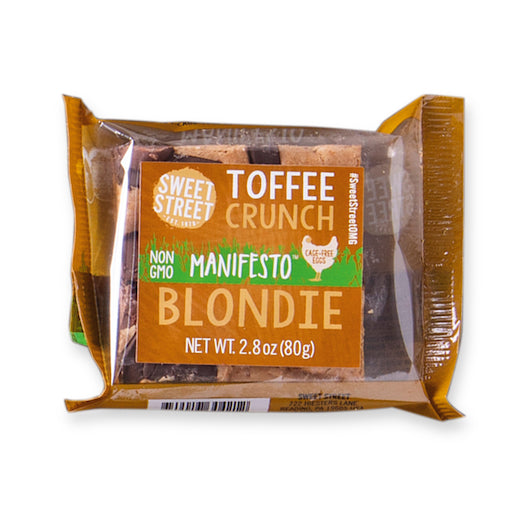 Sweet Street Individually Wrapped Toffee Crunch Manifesto Blondie, 48 x 2.8 oz Case - Bakery & Desserts