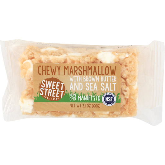 Sweet Street Individually Wrapped Gluten Free Marshmallow Bar, 40 x 1 each Case - Bakery & Desserts