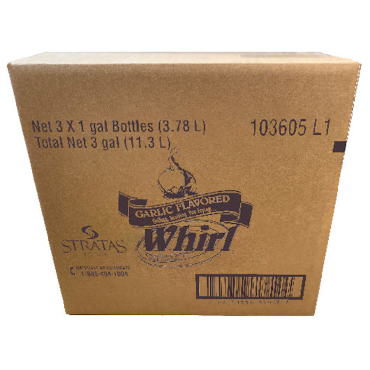 Whirl Garlic Butter Flavored Oil, 3 x 1 GA Case - GS1 closed shipping case image