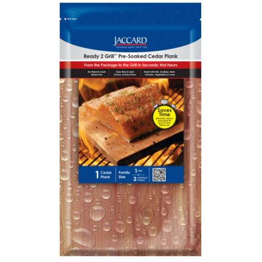 Jaccard Ready to Grill Pre-soak Cedar Planks 11x5.5", 1 x 15 ct Case - Kitchen Smallware