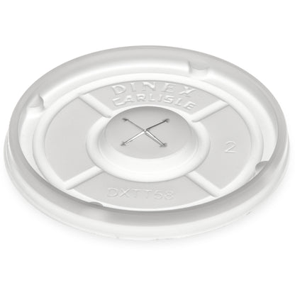 Dinex Translucent Tumbler Lid With Straw Slot, 1000 x 3.25 IN Case - Straws & Stirrers