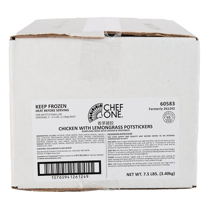 Chef One Chicken Lemongrass Potstickers, 3 x 40 oz Case - DOT product image 5