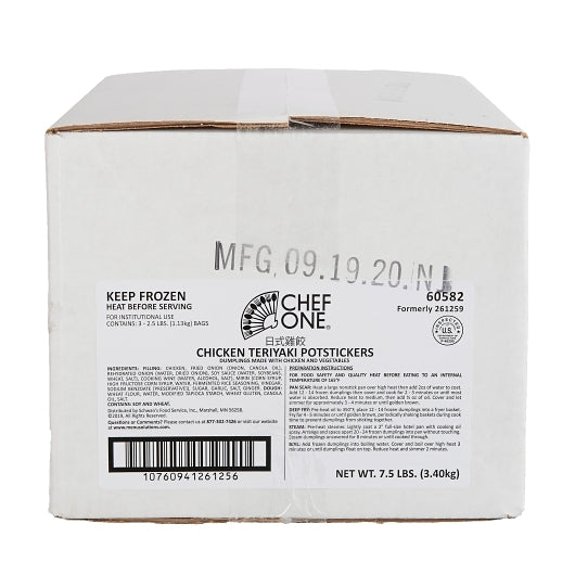 Chef One Chicken Teriyaki Potstickers, 3 x 40 oz Case - DOT product image 5
