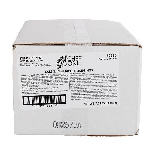 Chef One Kale & Vegetable Dumpling, 3 x 40 oz Case - DOT product image 7