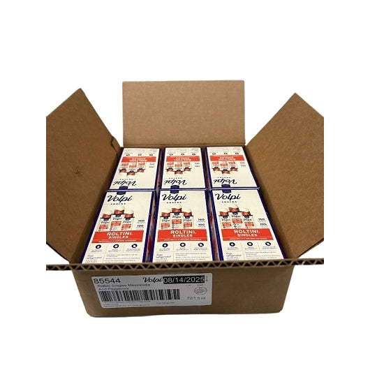Volpi Roltini Singles With Pepperoni Display Ready Carton, 6 x 12 x 1.5 oz Case - GS1 closed shipping case image