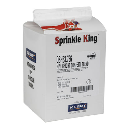 Sprinkle King Decorettes Bright Confetti Blend Non-Partially Hydrogenated, 4 x 5 lb Case - DOT product image 2