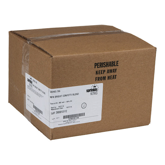 Sprinkle King Decorettes Bright Confetti Blend Non-Partially Hydrogenated, 4 x 5 lb Case - DOT product image 3